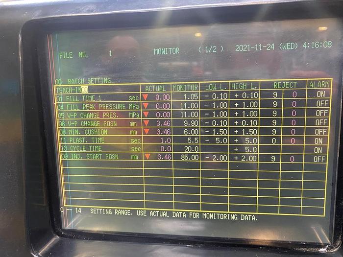 Used 1997 Meiki M-50C- DM Injection Moulding Machine