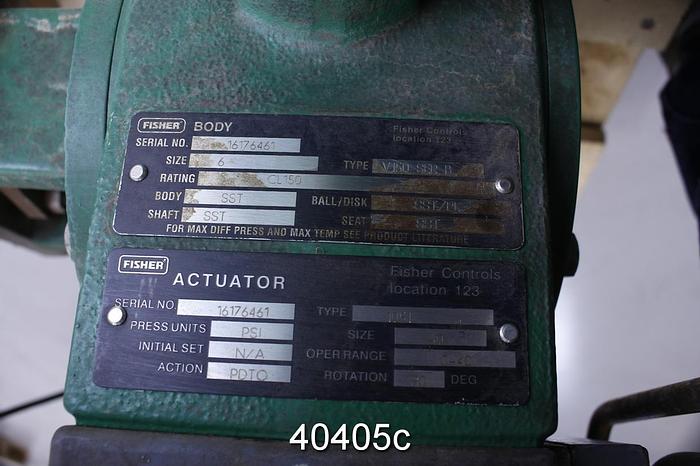 Used Fisher V150 6" Vee Ball Valve #40405