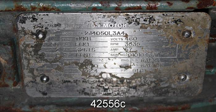 Used Toshiba A/C Motor, 50 Hp, 3600 Rpm, 326TS Frame #42556