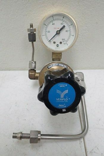 Used Lot of 3 Veriflo IR501B, 43900098 Pressure Regulators w/ USG 100psi 30psi Gauges