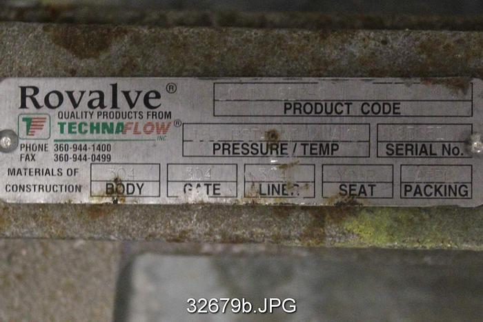 Used Rovalve 10 IN S17-0 10" Hand Operated Knife Gate Valve #32679