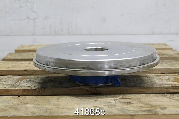 Unused Goulds 3196 13" Diameter Stainless Steel Stuffing Box Cover #41868