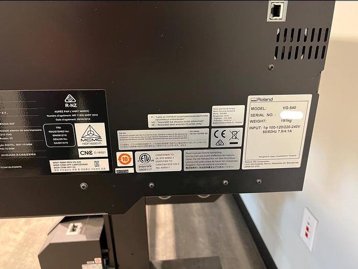 Used 2017 Roland VG-540 Print/Cut Printer