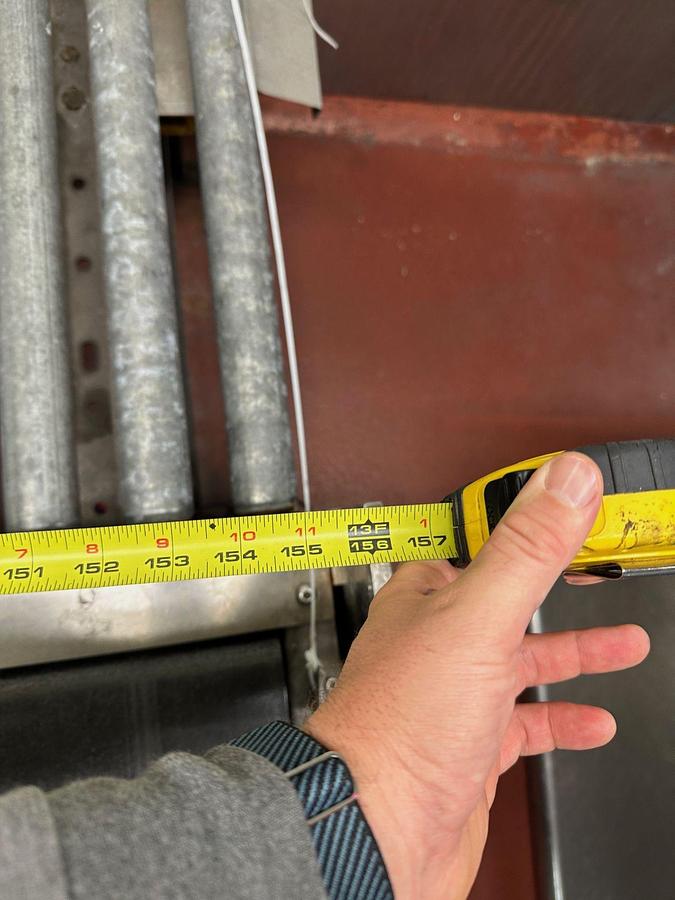 Used Power Roller Conveyor, 22" W x 155" OAL