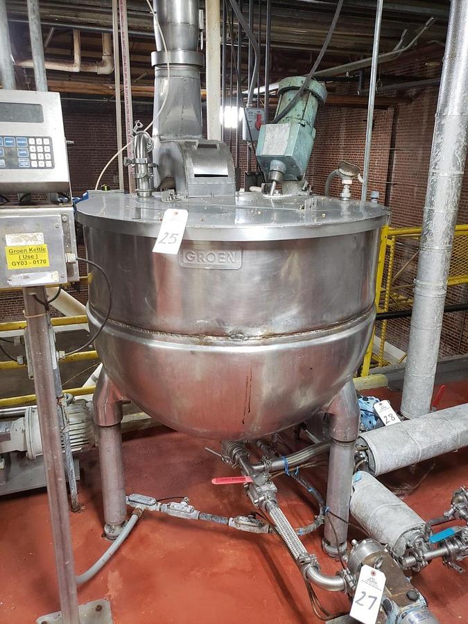 Used Groen 150 Gallon Agitated/Jacketed Mixing Kettle