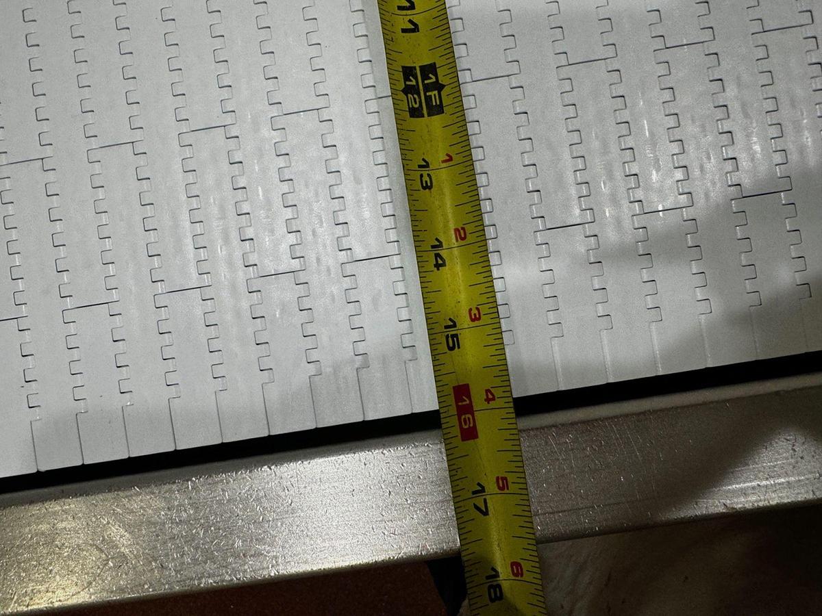 Used Stainless Steel Frame Conveyor Mounted on Casters, 16"W x 94"