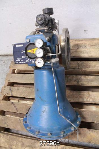 Used Dezurik Vball Valve, 8", 316 Body, 316 Stem, 316 Ball, Stainless Steel Seat. Cwp 285 Psi, Max Temperature 390°F, Positioner P1200, 0-60 Psi Spring Range Air To Open Actuator. Class 150. Split Body #27296