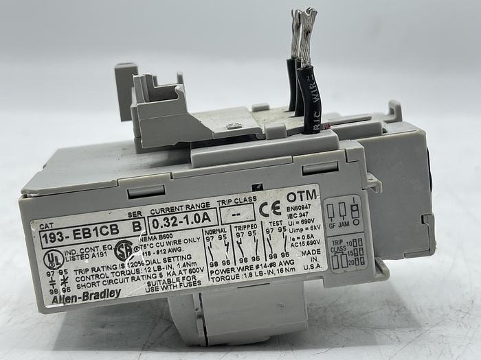 Used AB ALLEN BRADLEY 193-EB1CB Ser B