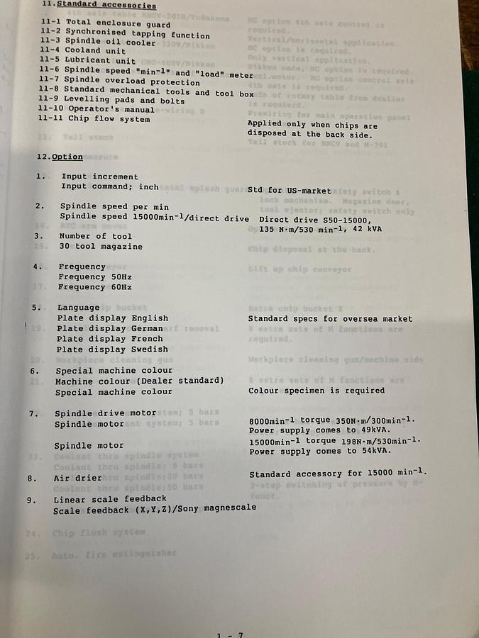 Used MATSUURA MC1000F