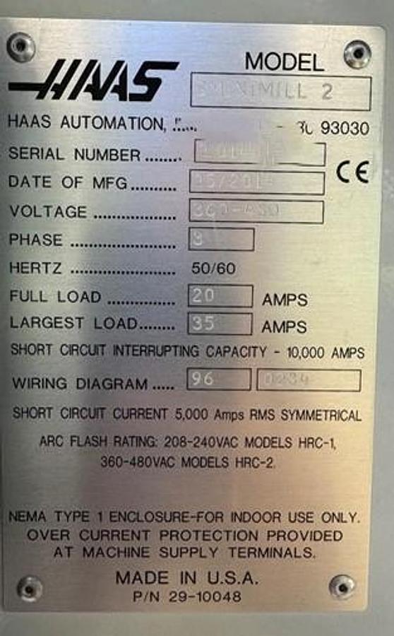 Used 2014 HAAS SUper Mini Mill 2