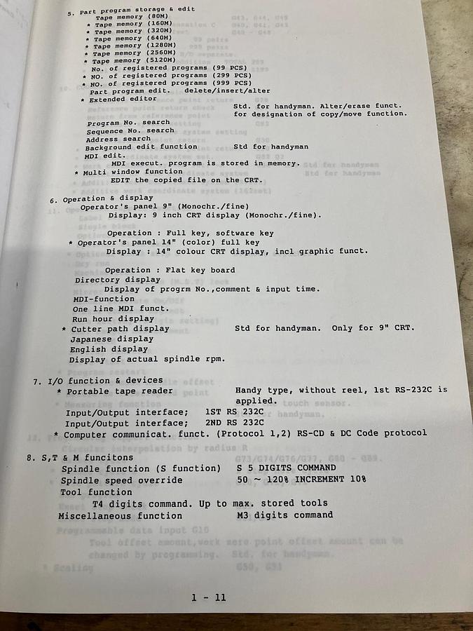 Used MATSUURA MC1000F