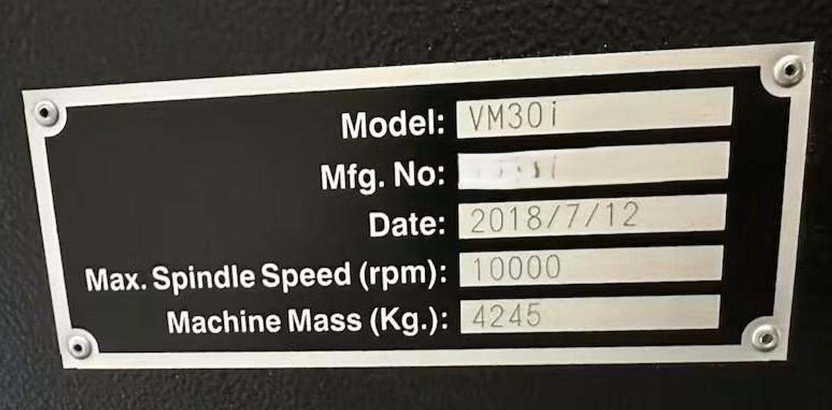 Used 2018 HURCO VM30i