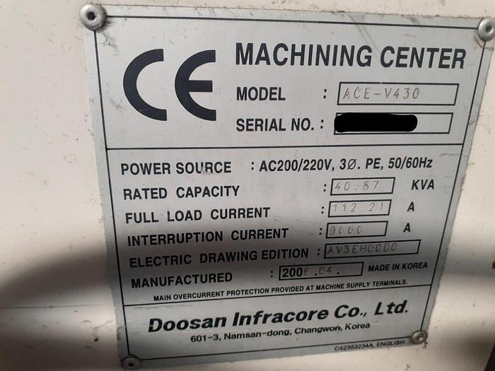 Used 2006 DOOSAN ACE-V430