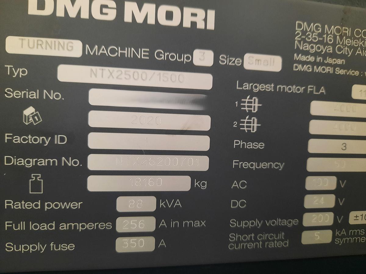 Used 2020 DMG NTX 2500/1500