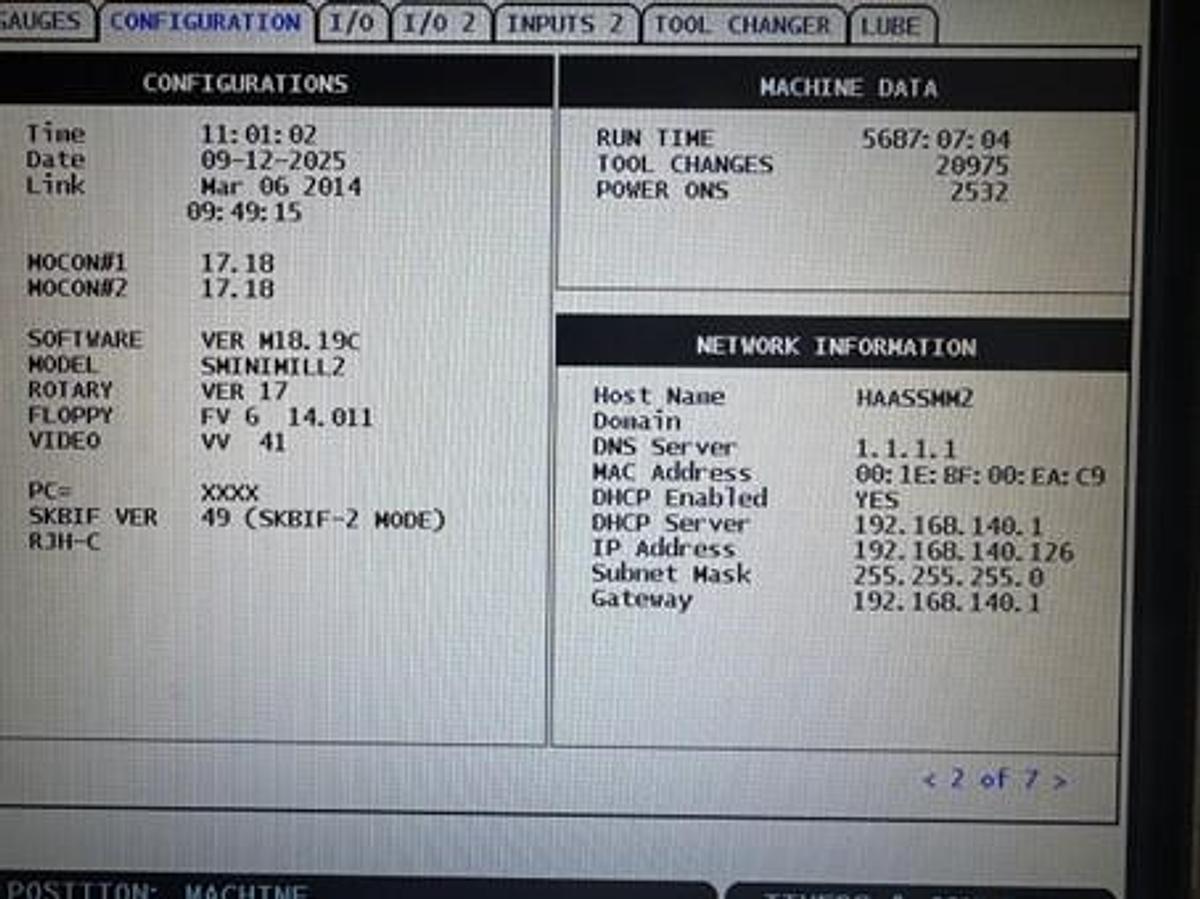 Used 2014 HAAS SUper Mini Mill 2