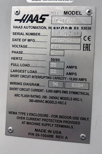 Used 2021 HAAS VF-11/40