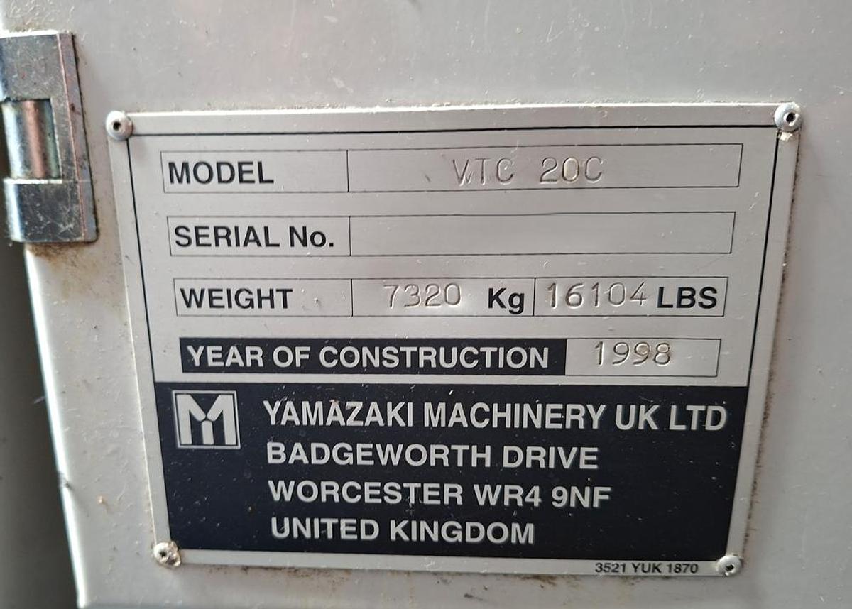 Used 1998 MAZAK VTC 20C