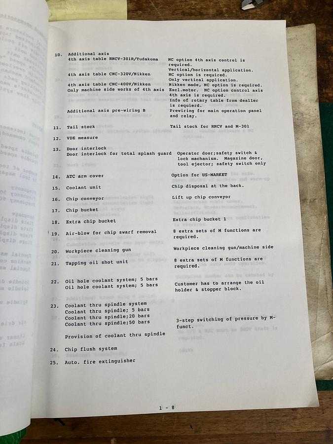 Used MATSUURA MC1000F