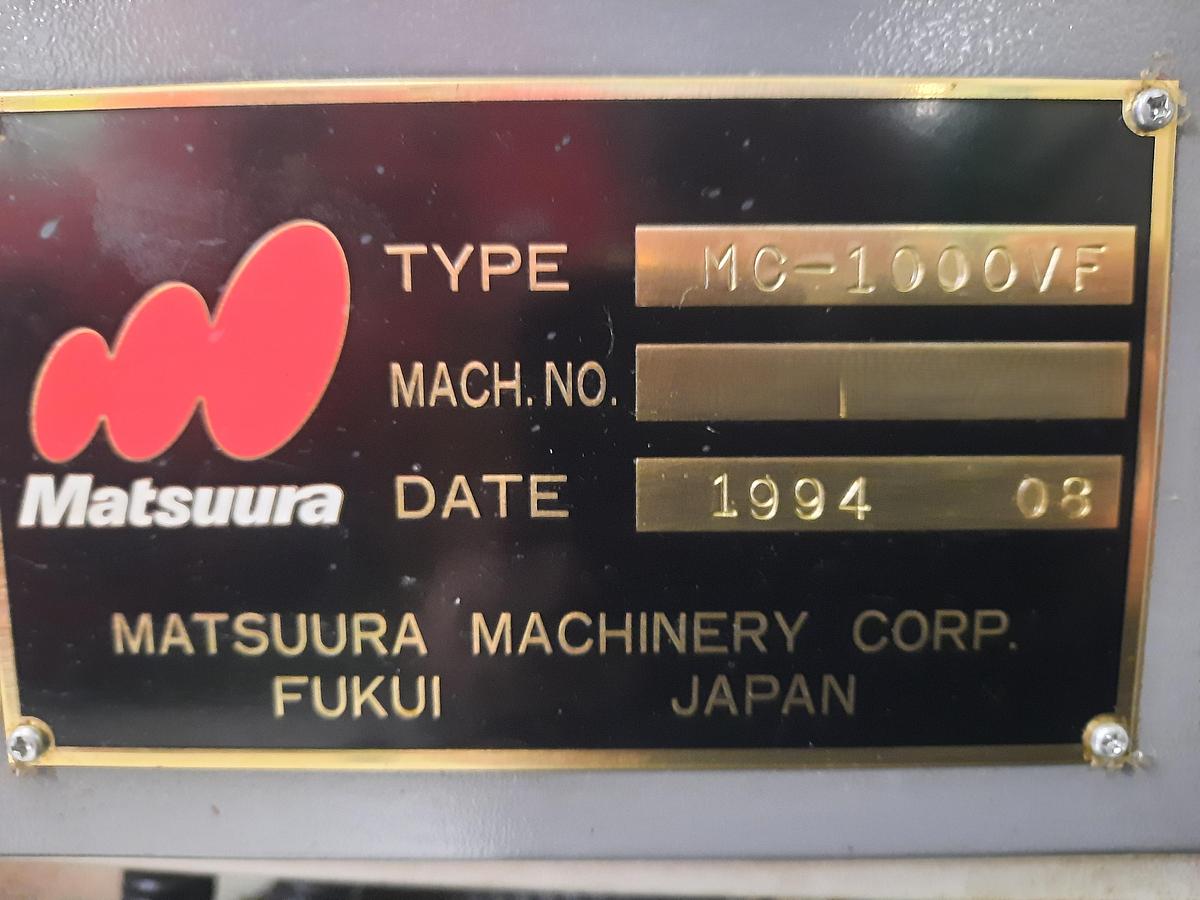 Used MATSUURA MC1000F