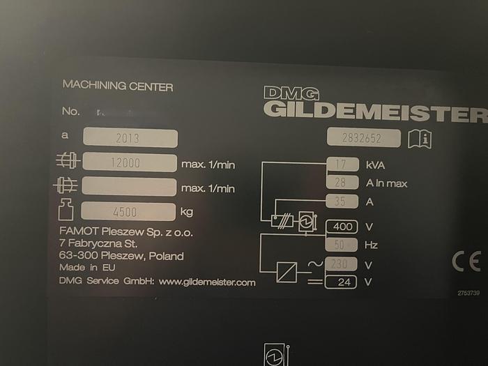 Used 2013 DMG DMC 1035 V Ecoline
