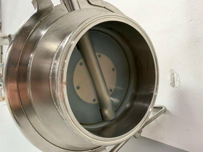 Used Stainless Steel 48" Pipe w/ Pepperl+Fuchs Proximity Switch, 6" Sanitary Fittings