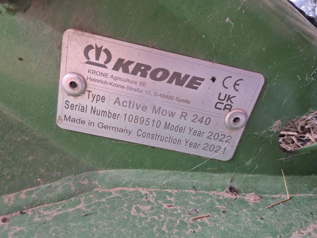 Used 2022 Krone AMR 240 6 Disc Hay Mower