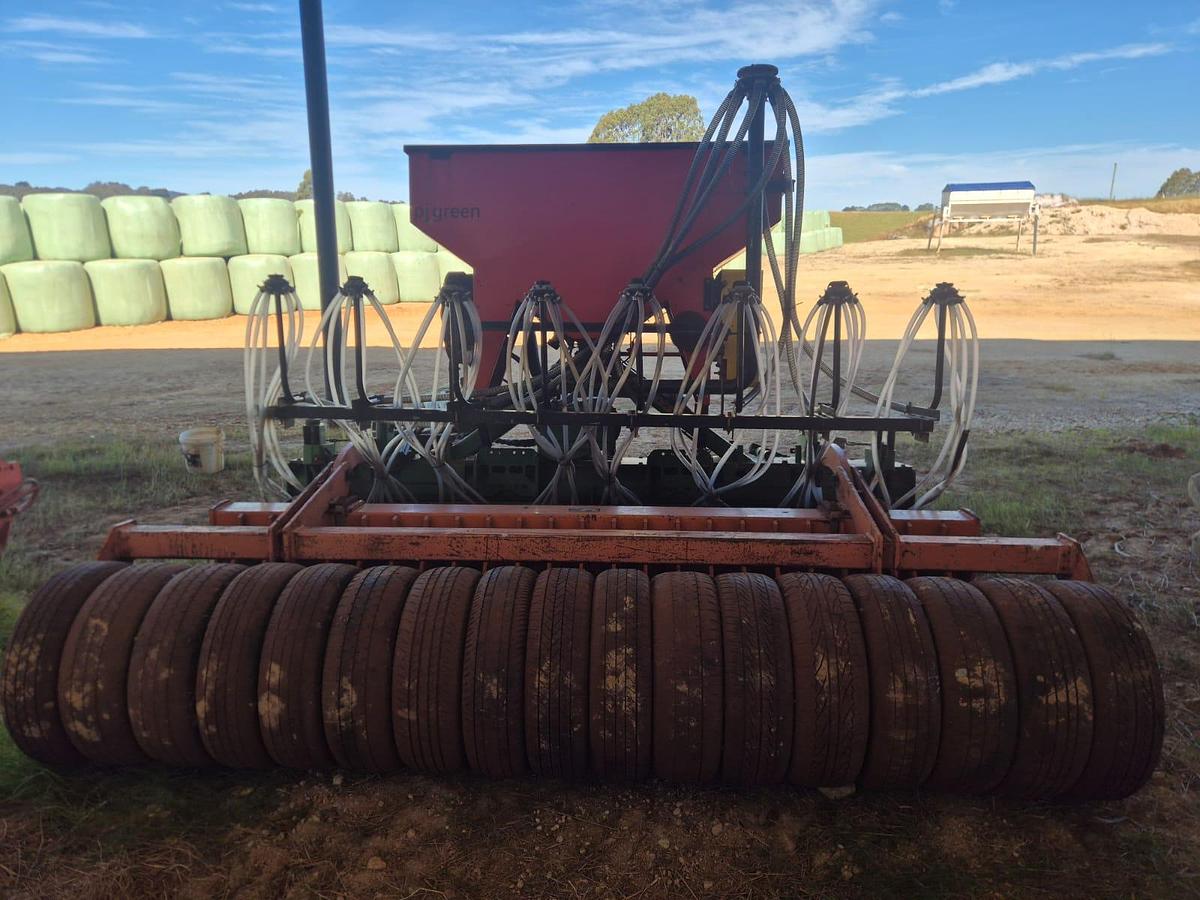 Used Amazone KG303 3M Power Harrow with PG Green Seed Box, Packer Roller & Multi Tyer Roller