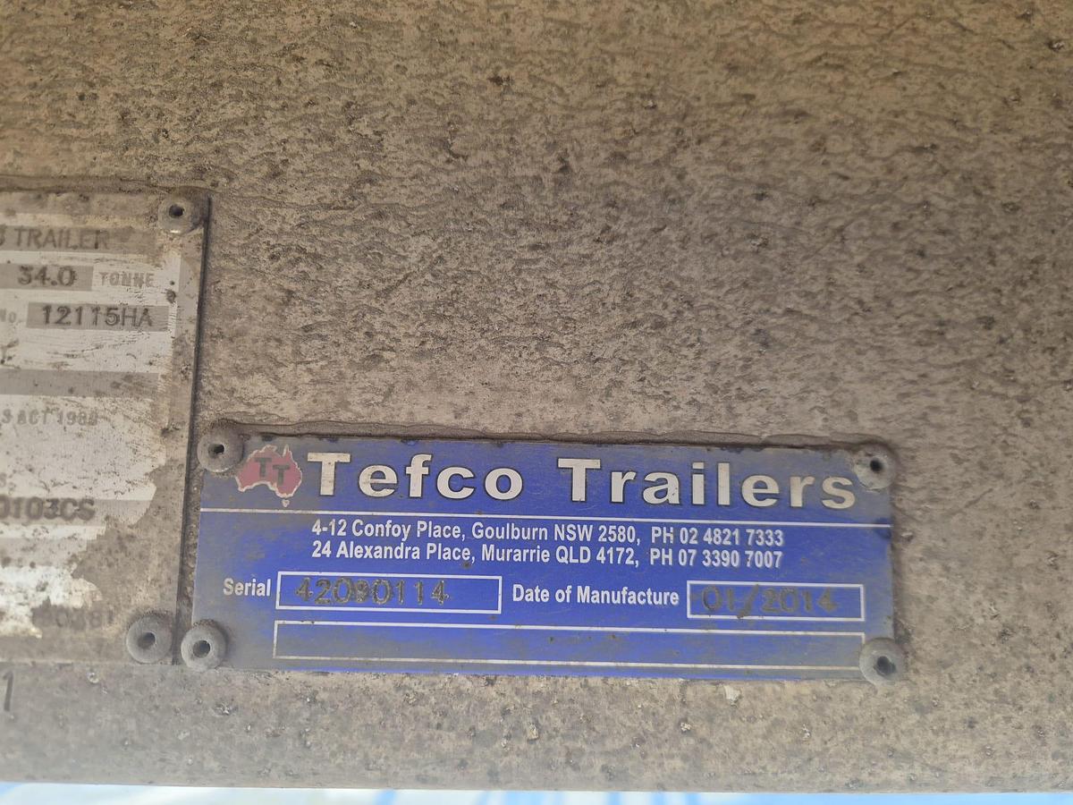 Used 2014 Tefco Quad Dog Tipper Trailer