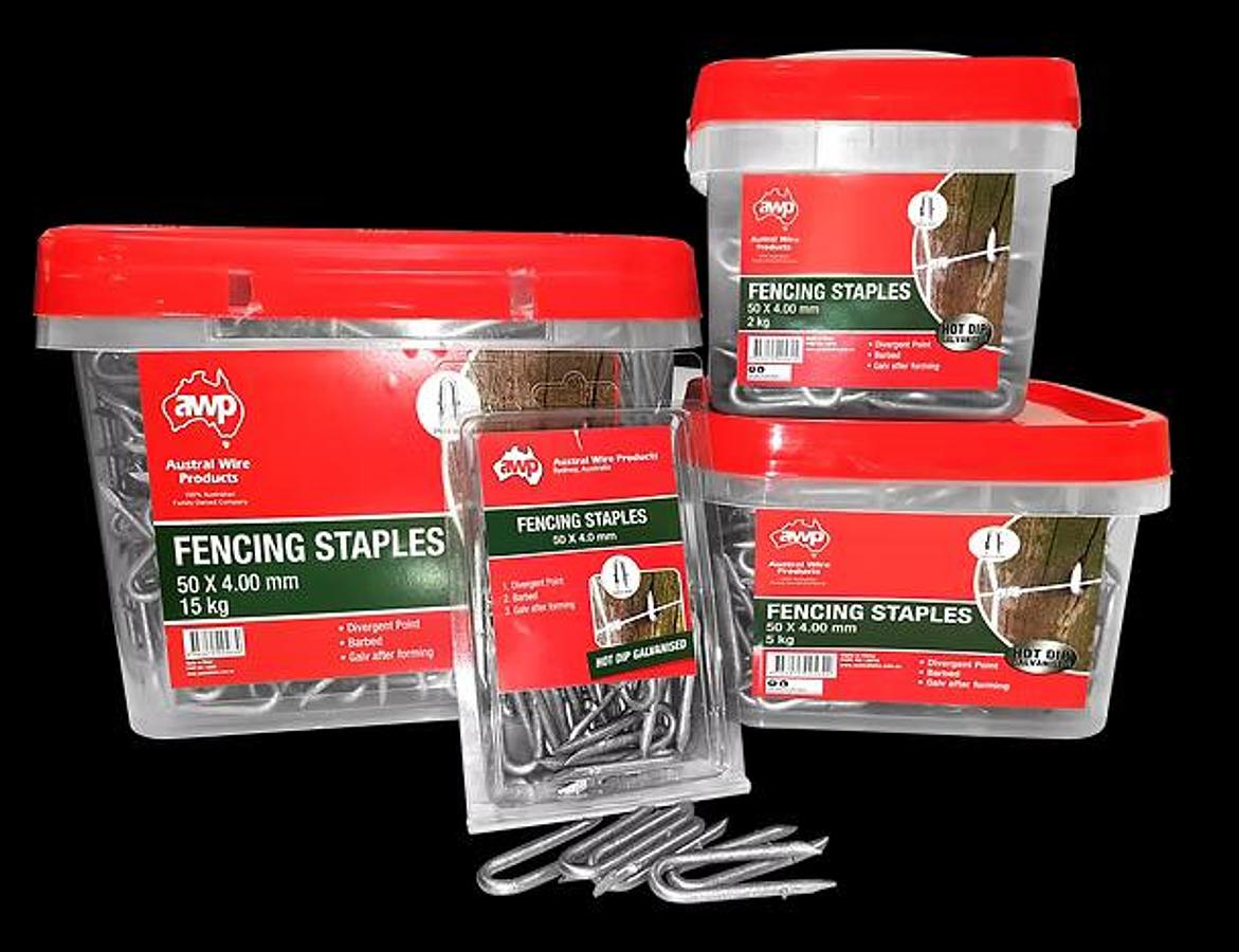 Used AWP Fencing Staples Barb 30x4 5Kg
