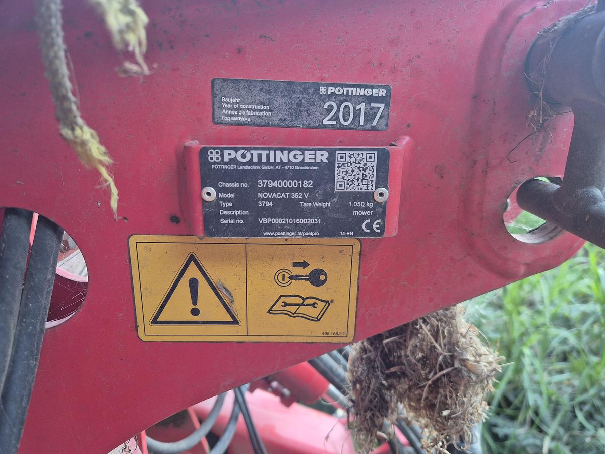 Used 2017 Pottinger Novacat 352V Hay Mower