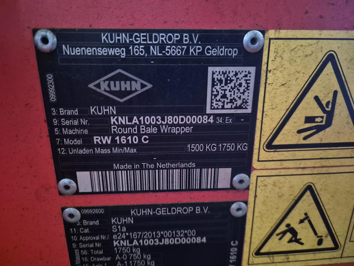 Used Kuhn RW1610 Silage Wrapper