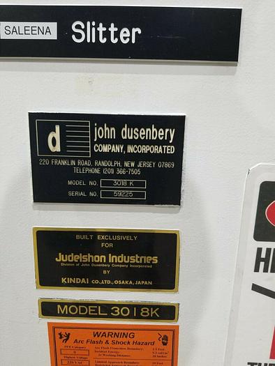 Used 60" DUSENBERY SINGLE KNIFE AUTOMATIC LOG SLITTER MAX DIAMETER 12"