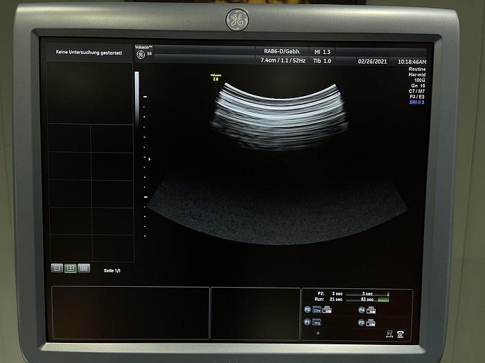 Used GE Voluson E8 Ultraschallgerät mit 2x Sonde und Fußschalter