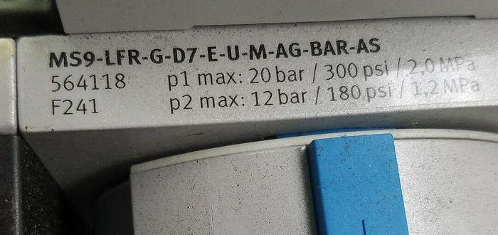 FESTO MS9-EM-G-S-VS, MS9-LFR-G-D7-E-U-M-AG-BAR-AS, MS9-FRM-G-VS-M12