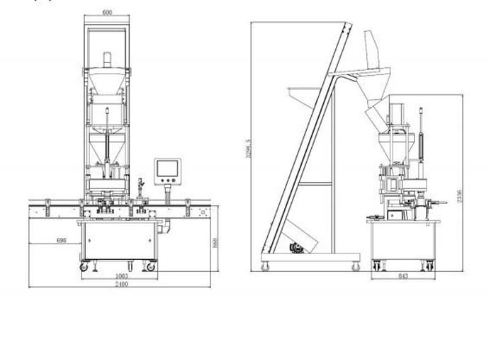 Used COMPLETE PICKLED VEGETABLE FILLING SYSTEM Model - LW-FSP20