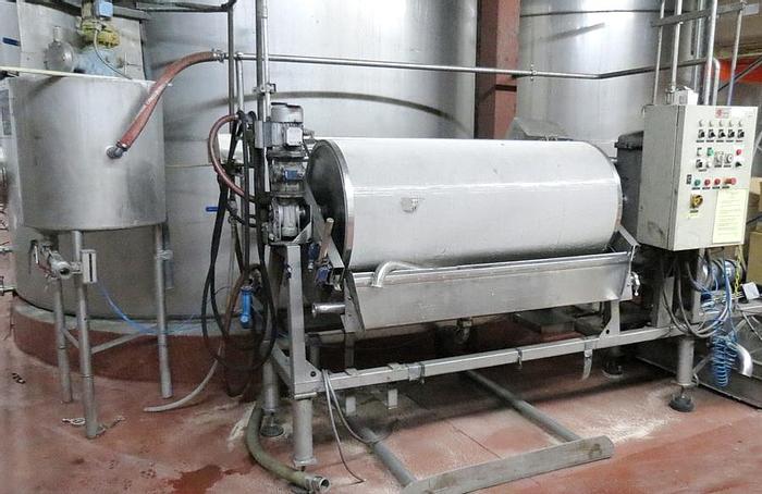 Used 27 in. x 59 in. PADOVAN ROTARY VACUUM DRUM FILTER – FROM WINE MFG (#9631)