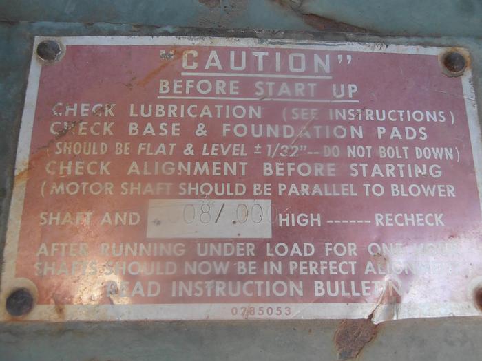 Used Blower, 40 HP, Centrifugal, Hoffman, Mdl 38305B1, 6" In/Out #S740584