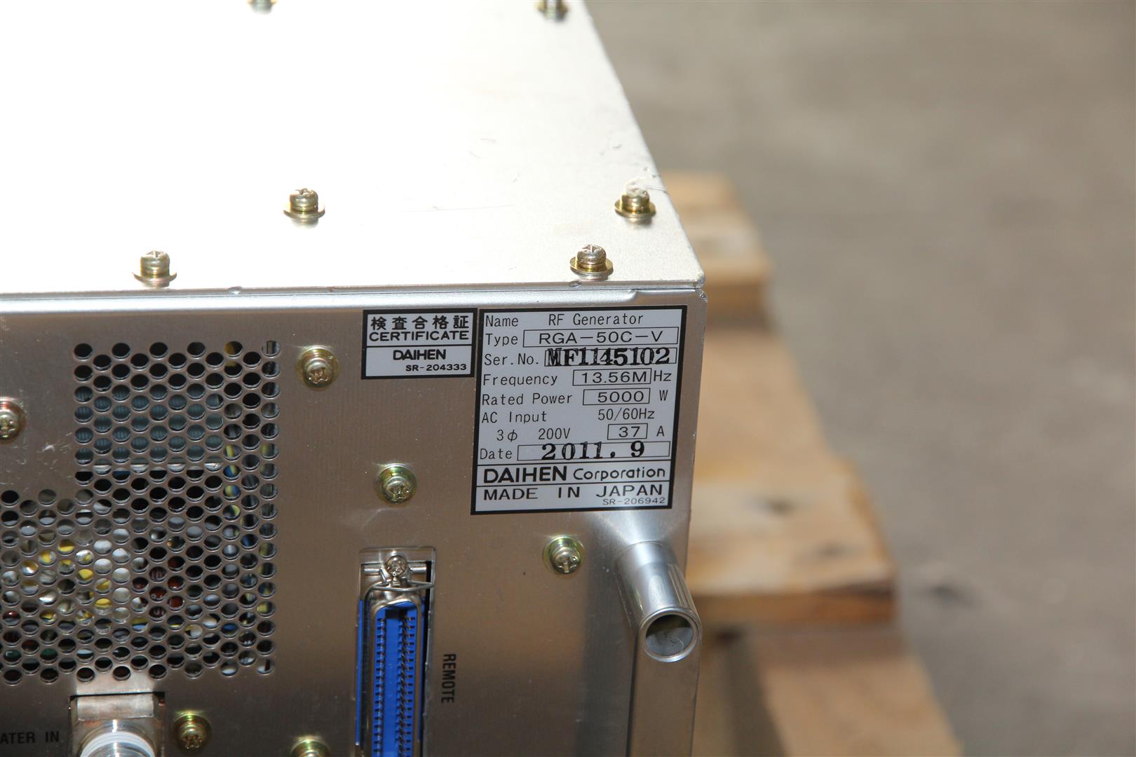 Used Daihen wga-50e-v RF generator