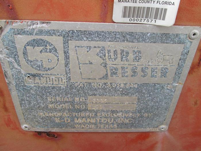 Used Manitou 3PT Curb Dresser Edging Disc