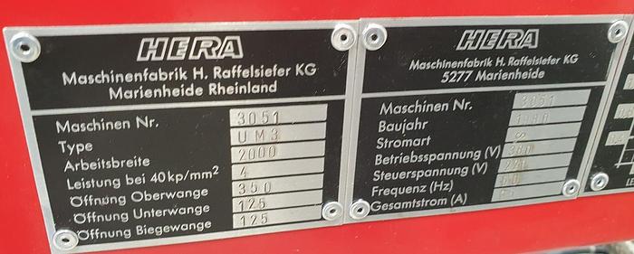 Gebraucht Schwenkbiegemaschine Hera UM 3 