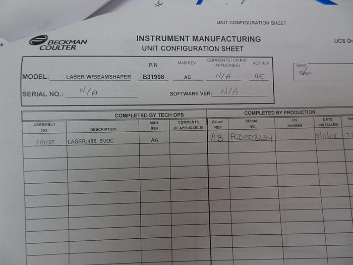Beckman Coulter AQUIOS CL Flow Cytometer Fully Automated Cytometry System
