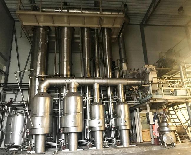 Used ANHYDRO – MVR – falling film vacuum evaporator unit