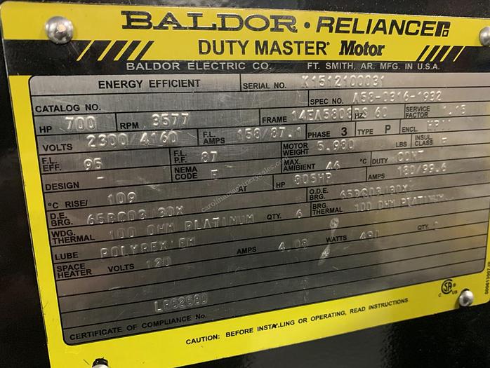 Used Ingersol Rand 700 HP Compressor