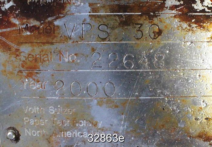 Used Voith VPS 30 Pressure Screen #32863