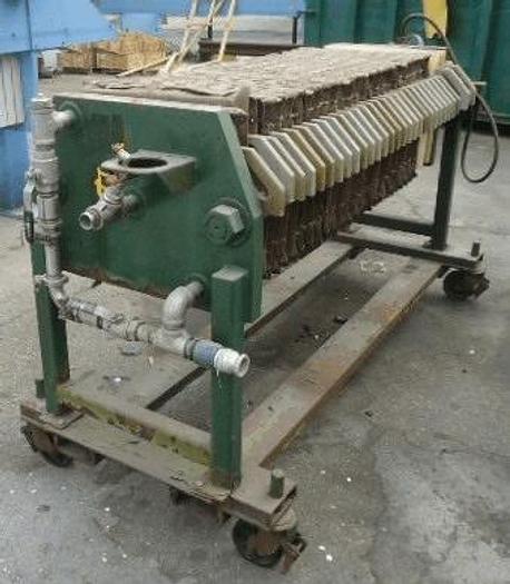 Used 5 CU. FT. FILTER PRESS – POLYPROPYLENE – 470 MM AUTOMATIC CLOSURE