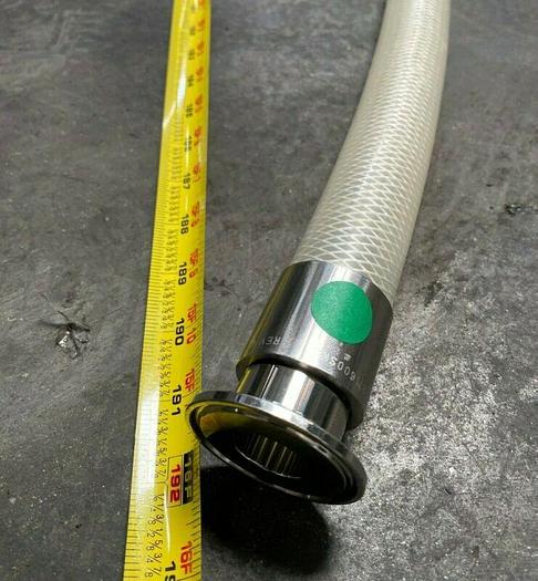Used Flexible Silicone Hose 192" w/ 1 1/2" Stainless Steel Sanitary Fittings
