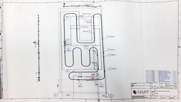 Used 2011 CALDAN A/S Denmark Power and Free overhead conveyor Caldan P&F400