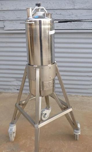 Used Tank, 6 Gallon, 316L Stainless Steel, Pressure, 9" X 25", #C743748