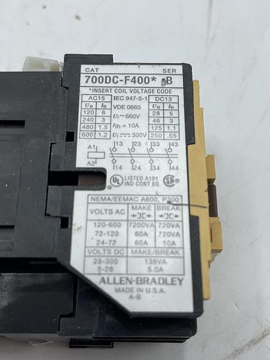 Used AB ALLEN BRADLEY 700DC-F400* Ser B 