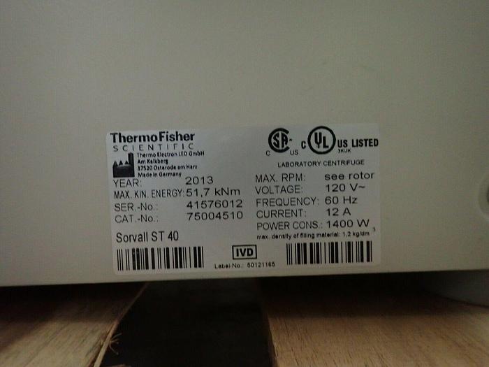Used Thermo Fisher Scientific Sorvall ST 40 Benchtop Centrifuge 75004510